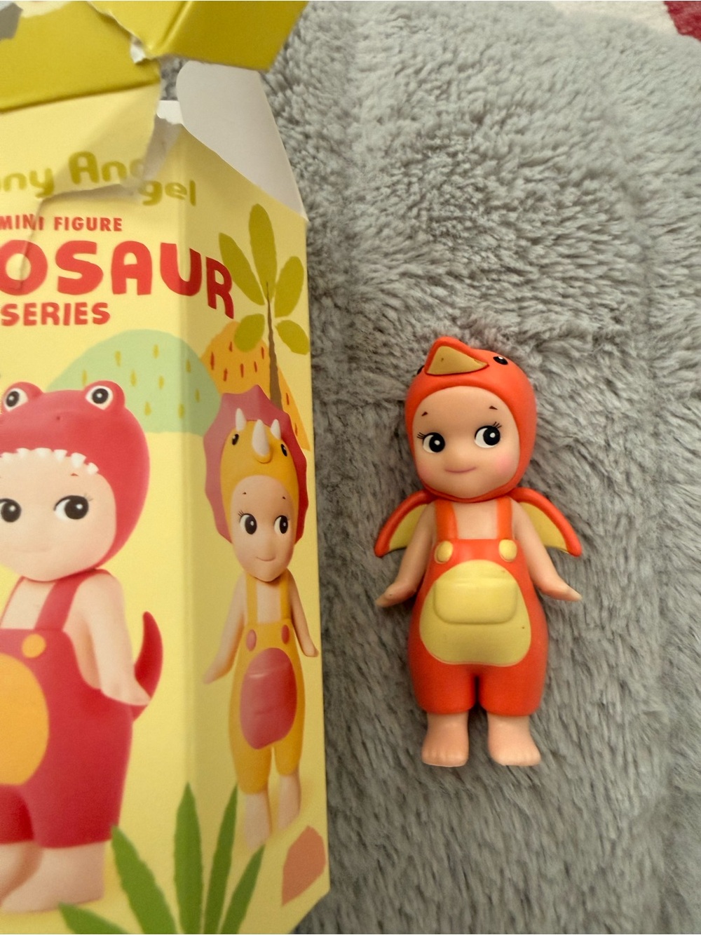 Orange Dinosaur Kids Mini Figure Play Doll - Cute Collectible